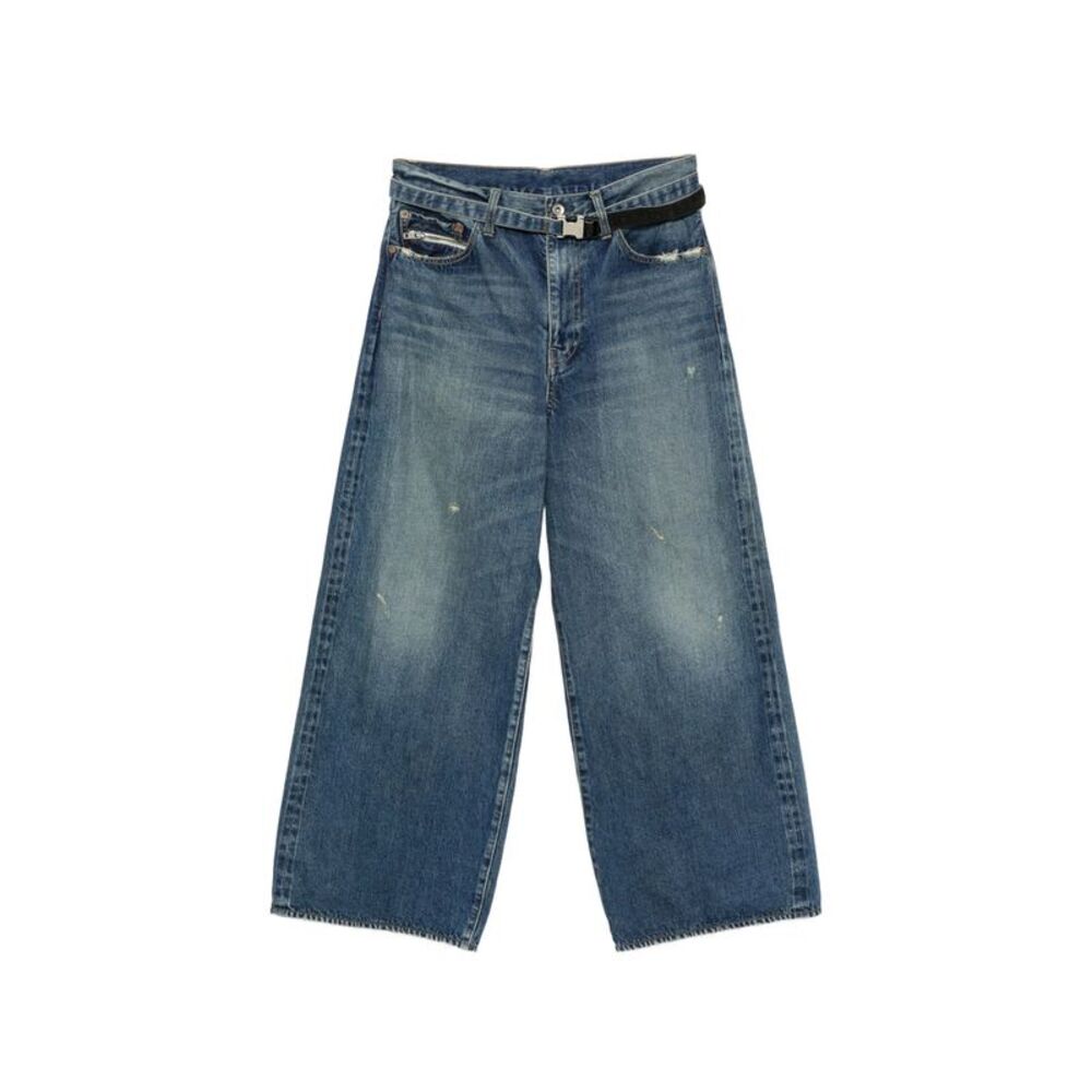 Sacai Blue Denim - Wide-Leg Jeans Men